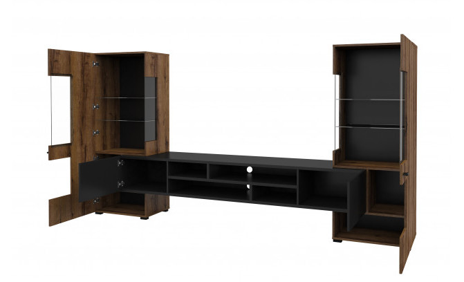 Sekcija COBY 247JMB10 Dąb Monastery/Czarny Onyks